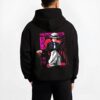DEMNFRM B.black hoodie male back view - Demon Slayer EU Store