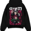 FINLDUL A.black hoodie flat back design - Demon Slayer EU Store