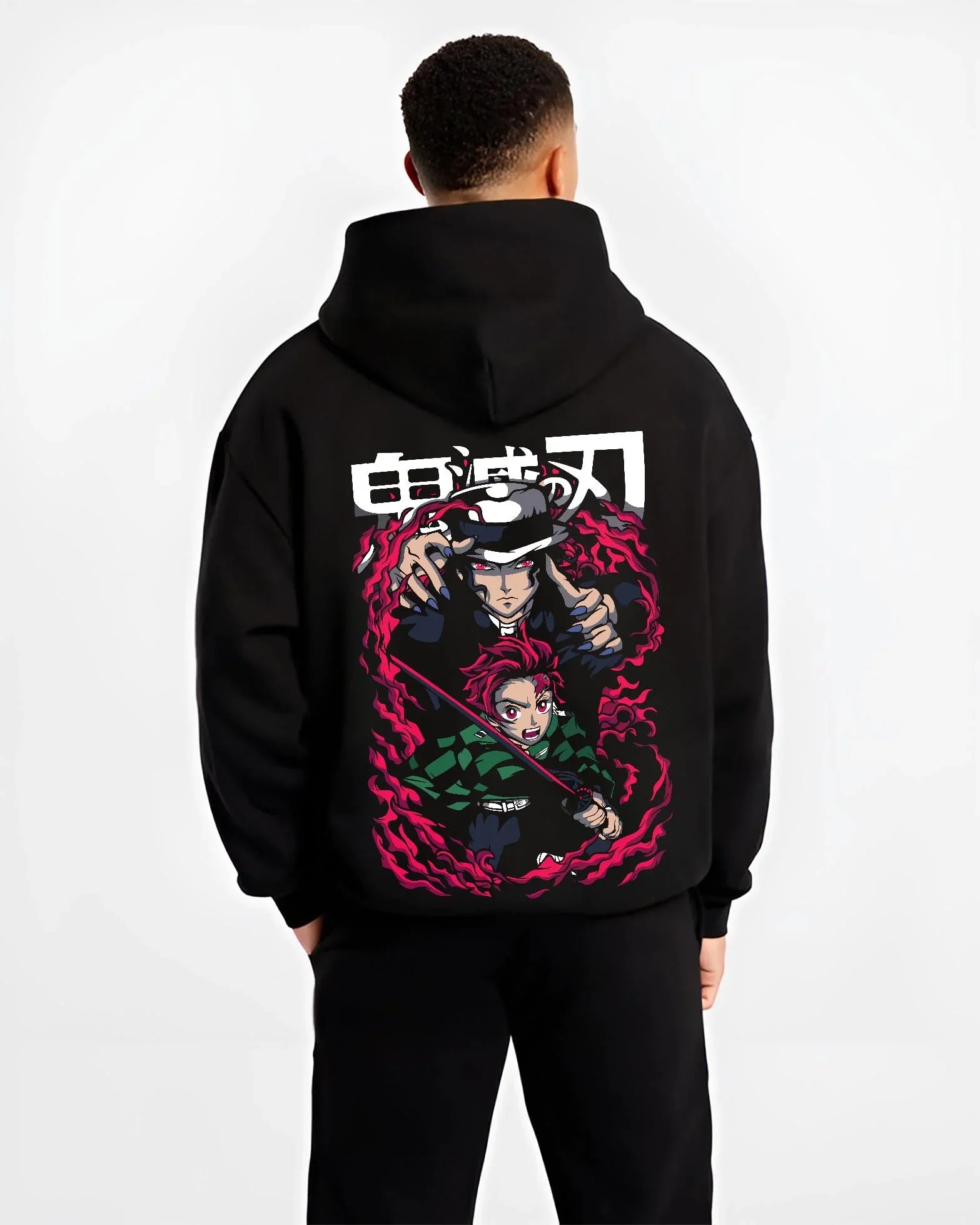 FINLDUL_B.black-hoodie-male-back-view FINLDUL B.black hoodie male back view - Demon Slayer EU Store