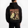 FIREBR B.black hoodie male back view - Demon Slayer EU Store