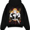 FLMPILR A.black hoodie flat back design - Demon Slayer EU Store