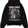 FOXMSK A.black hoodie flat back design - Demon Slayer EU Store