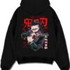 GENYFV A.black hoodie flat back design - Demon Slayer EU Store
