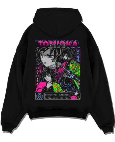 Giyu Hoodie Demon Slayer Water Hashira Dual Faces