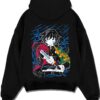 GIYUDC A.black hoodie flat back design - Demon Slayer EU Store