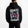 GIYUDS B.black hoodie male back view - Demon Slayer EU Store