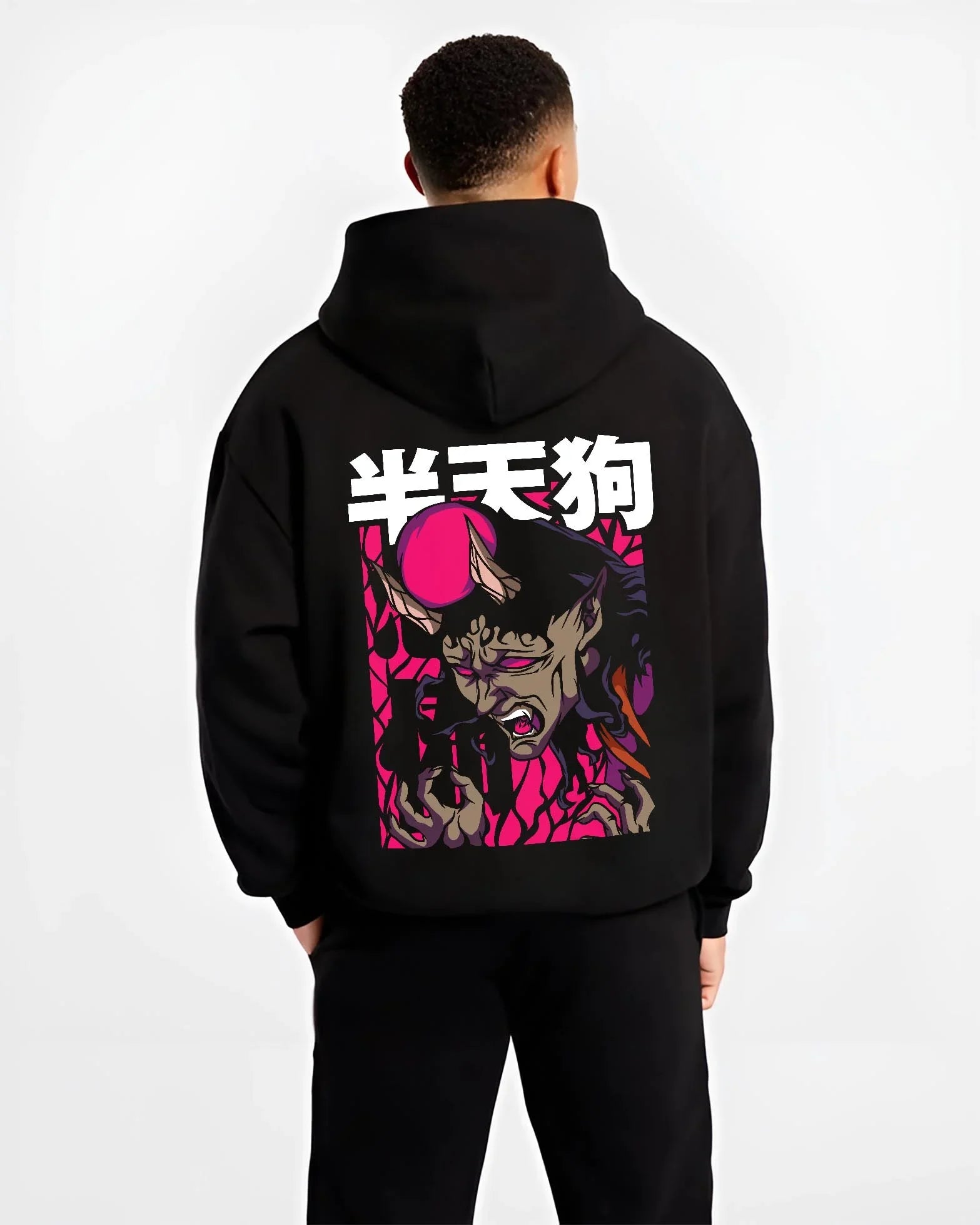 HANTEN4_B.black-hoodie-male-back-view HANTEN4 B.black hoodie male back view - Demon Slayer EU Store