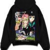 HASHCRPS A.black hoodie flat back design - Demon Slayer EU Store