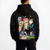 HASHCRPS B.black hoodie male back view - Demon Slayer EU Store