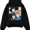 HSHR15 A.black hoodie flat back design - Demon Slayer EU Store