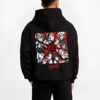 HSHRA28 B.black hoodie male back view - Demon Slayer EU Store