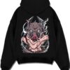 INOBHR A.black hoodie flat back design - Demon Slayer EU Store