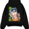 INOWLD A.black hoodie flat back design - Demon Slayer EU Store