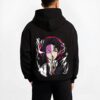 KAGVMZN B.black hoodie male back view - Demon Slayer EU Store