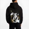 KAIGAKU B.black hoodie male back view - Demon Slayer EU Store