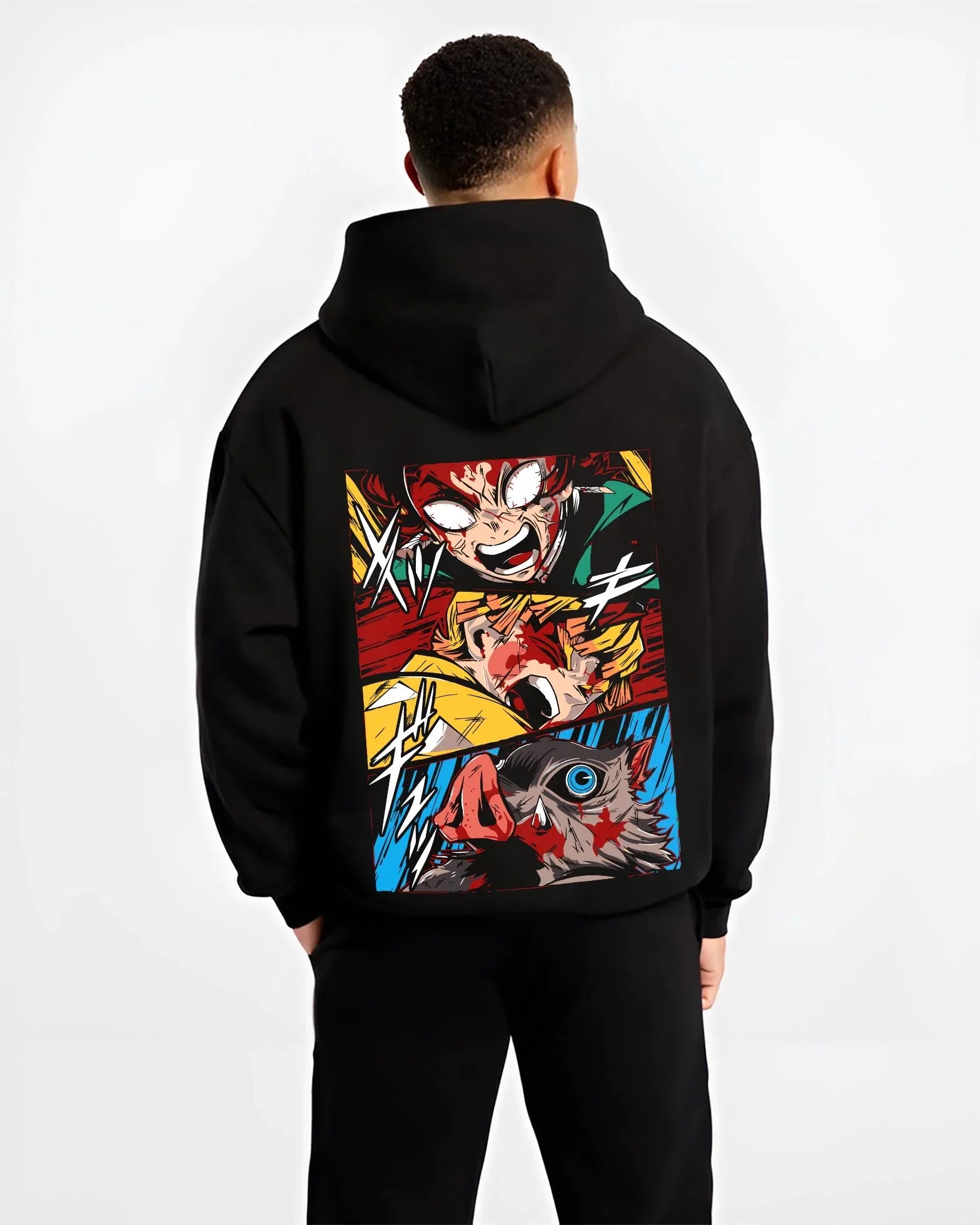 KNYCOR_B.black-hoodie-male-back-view KNYCOR B.black hoodie male back view - Demon Slayer EU Store