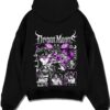 MICHIKT A.black hoodie flat back design - Demon Slayer EU Store