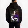 MOONBLD B.black hoodie male back view - Demon Slayer EU Store