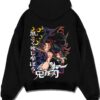MOONTRN A.black hoodie flat back design - Demon Slayer EU Store
