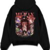 MUZANX A.black hoodie flat back design - Demon Slayer EU Store