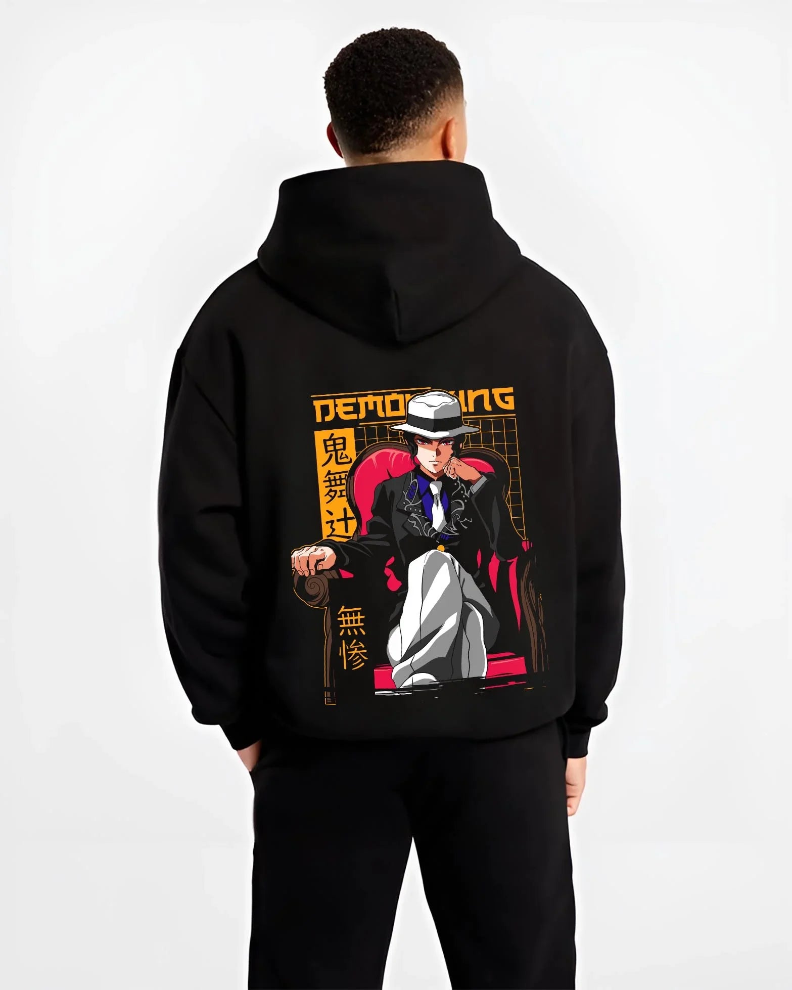 MUZPOR_B.black-hoodie-male-back-view MUZPOR B.black hoodie male back view - Demon Slayer EU Store