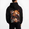 RENGKU B.black hoodie male back view - Demon Slayer EU Store
