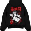 SLAYGRP A.black hoodie flat back design - Demon Slayer EU Store