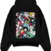 SLAYV9 A.black hoodie flat back design - Demon Slayer EU Store