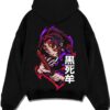 SWDMSR8 A.black hoodie flat back design - Demon Slayer EU Store