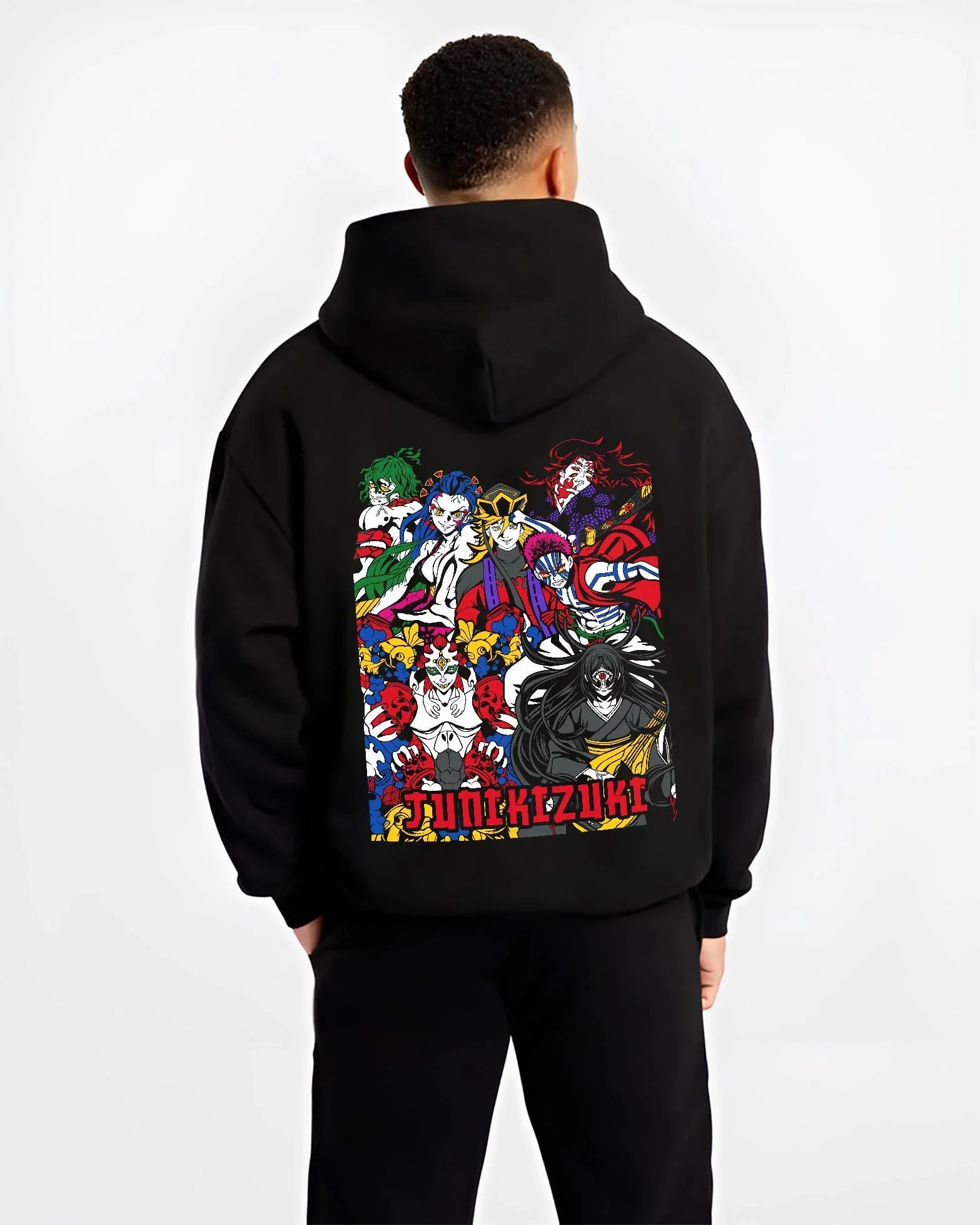 UPMOON_B.black-hoodie-male-back-view UPMOON B.black hoodie male back view - Demon Slayer EU Store