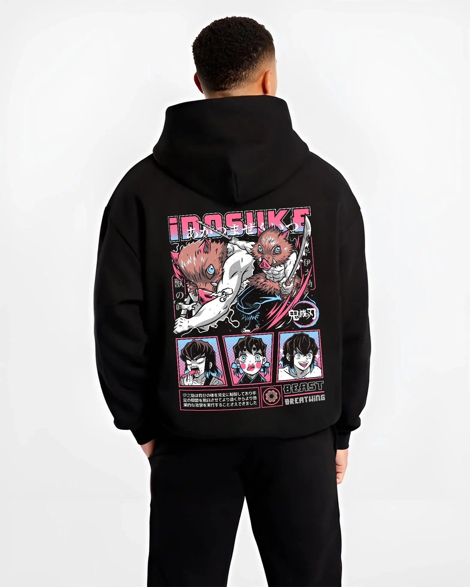 UZUISH_B.black-hoodie-male-back-view UZUISH B.black hoodie male back view - Demon Slayer EU Store