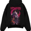 kokushibo demon slayer black hoodie flat back design - Demon Slayer EU Store