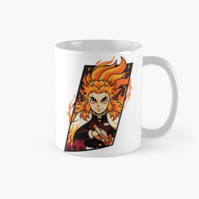 Flame Hashira Rengoku Stylized Demon Slayer Fire Art Mug