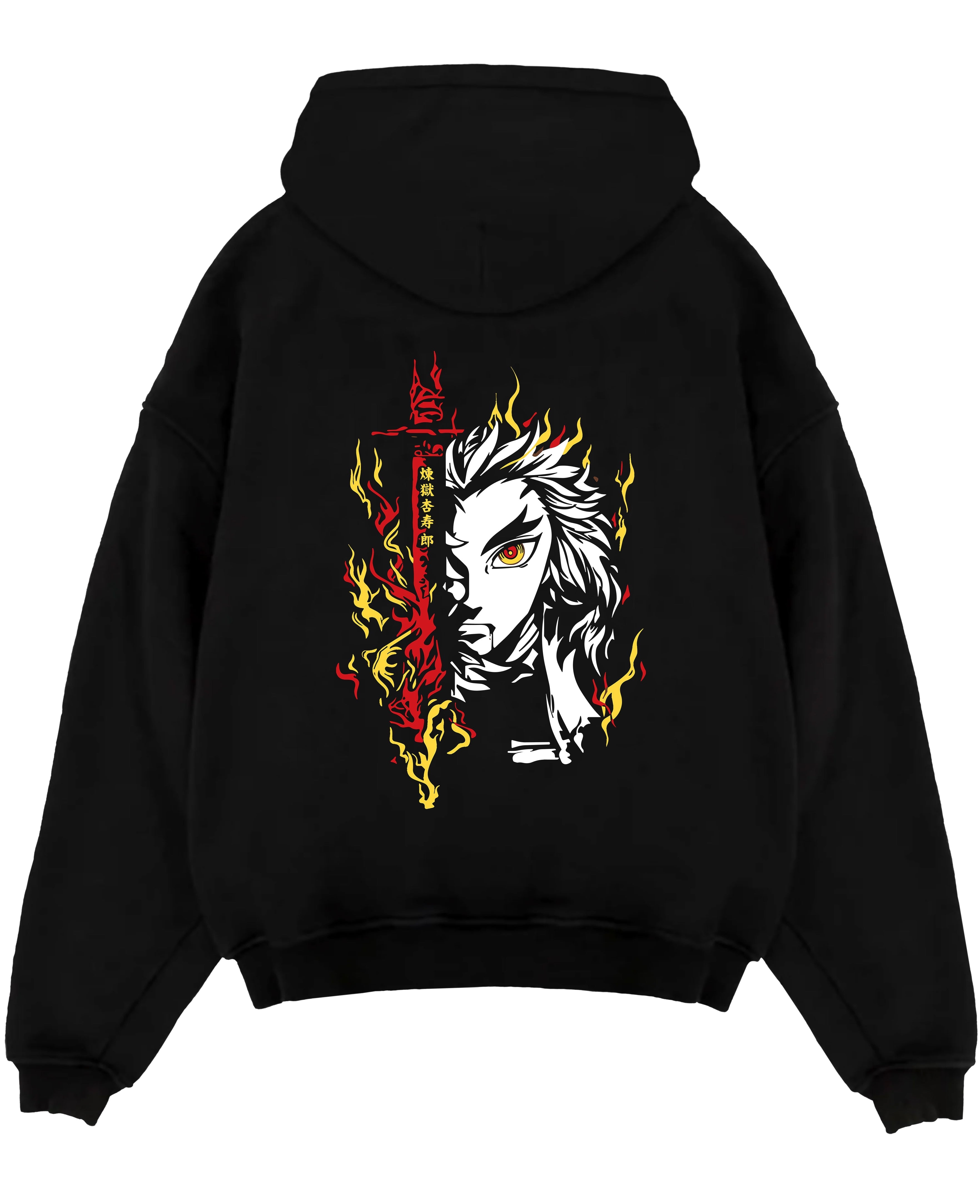 rengoku-demon-slayer-black-hoodie-flat-back-design rengoku demon slayer black hoodie flat back design - Demon Slayer EU Store