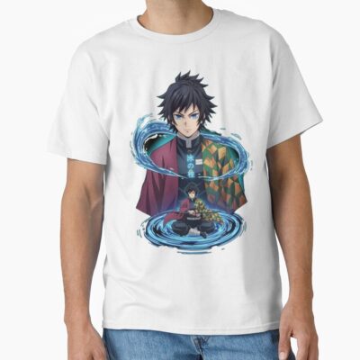 Giyu Tomioka Silhouette Of The Water Pillar Demon Slayer Kimetsu No Yaiba T-shirt