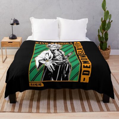 Sanemi Shinazugawa Wind Hashira New Throw Blanket