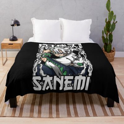Sanemi Shinazugawa Wind Hashira Throw Blanket