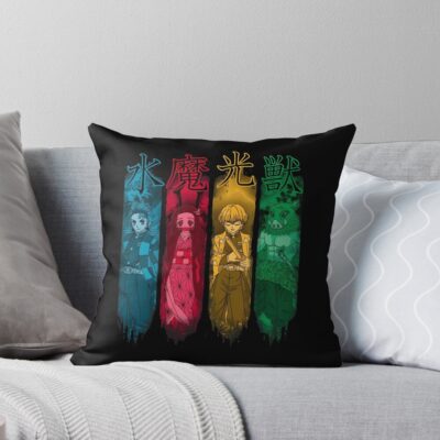 Demons Hunting Squad Throw Pillow
