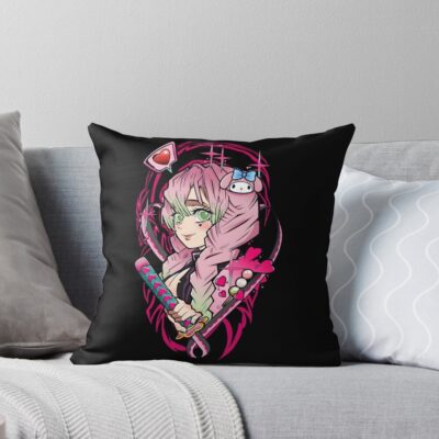 Mitsuri Kanroji Love Hashira Throw Pillow