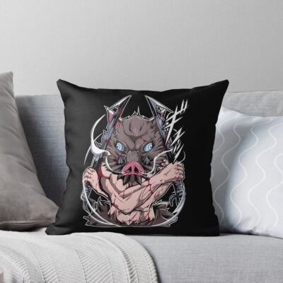 Demon Slayer Inosuke Throw Pillow
